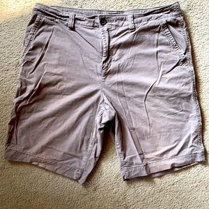 Flat front super flex shorts - hits at knee